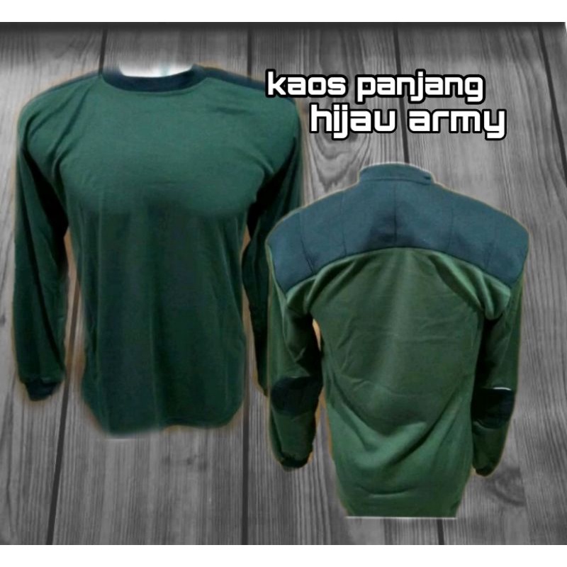 kaos army panjang hijau