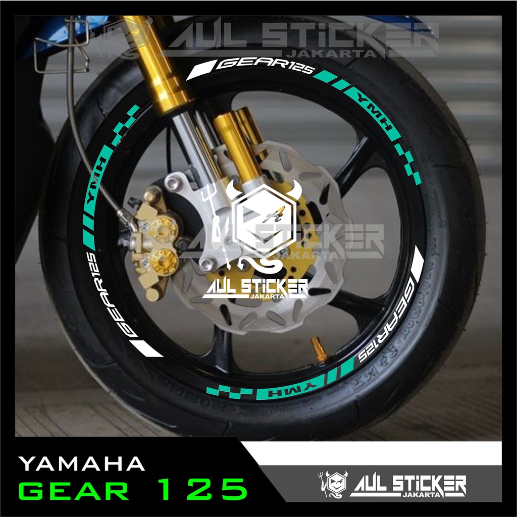 STICKER VELG (kc.033) YAMAHA GEAR 125 RING 14 DEPAN BELAKANG