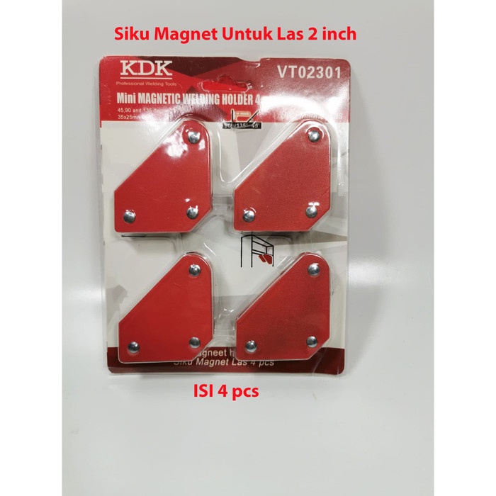 KDK VT02301 Siku Magnet Set 4 Pcs Mini - Smart Welding Magnet - TERMURAH