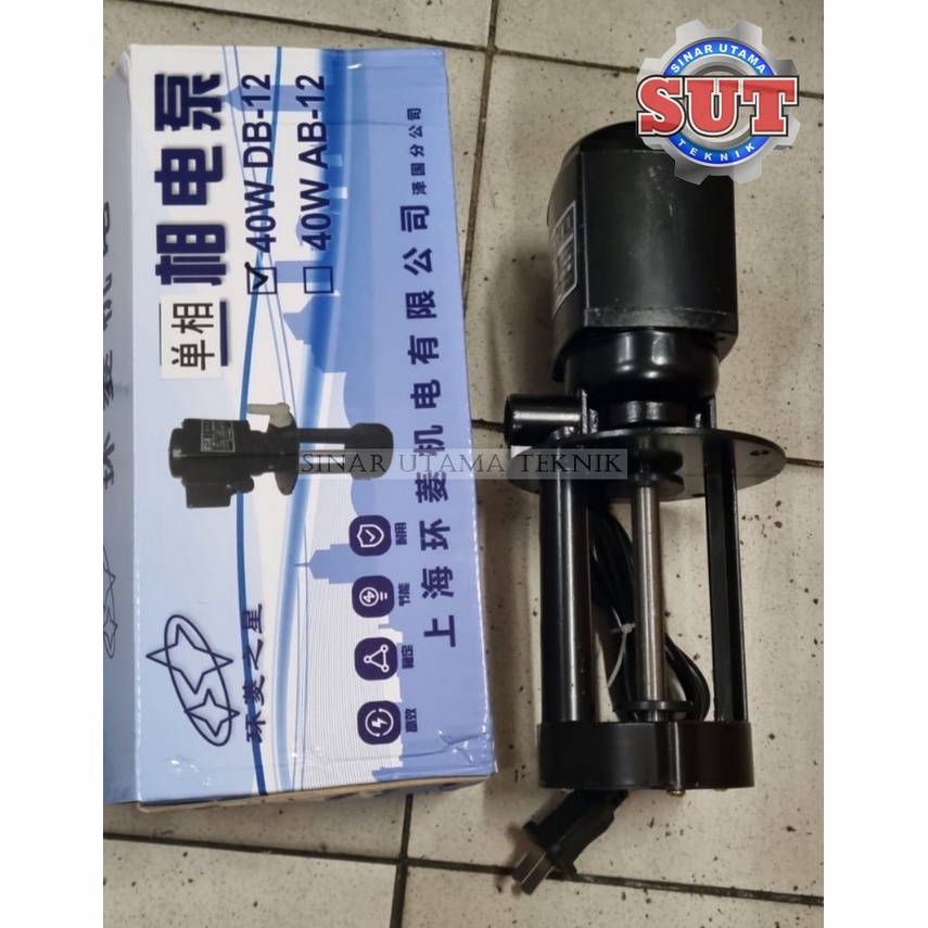 Pompa cooland 40 Watt 1 phase pompa air pendingin coolant mesin bubut 40 watt