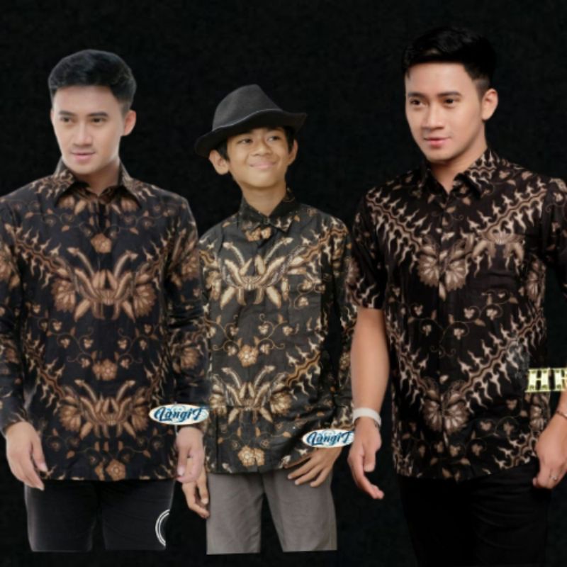 Kemeja baju ANAK  pria/hem batik pria seragam fajar seri,padi lilac