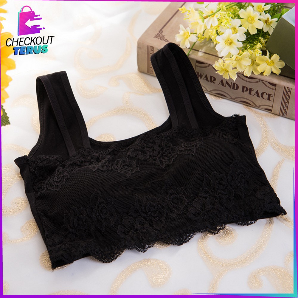 CT P73 74 Bra Wanita Motif Pakaian Dalam Atasan Wanita Motif Bunga Tanpa Kawat Pakaian Dalam Wanita Sport Bra Bra Senam Bra Olahraga