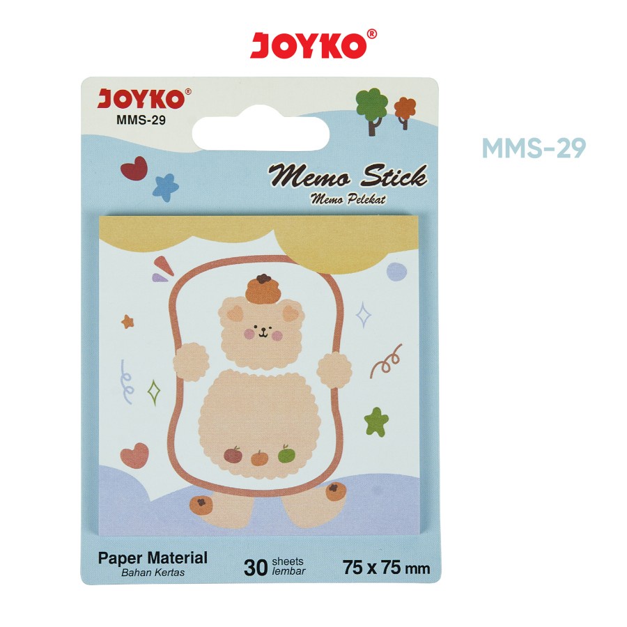 MEMO STICK | JOYKO MMS-29 | STICKY NOTE  | MEMO PENANDA BUKU | PEMBATAS KERTAS | MEMO TEMPEL-BIRU