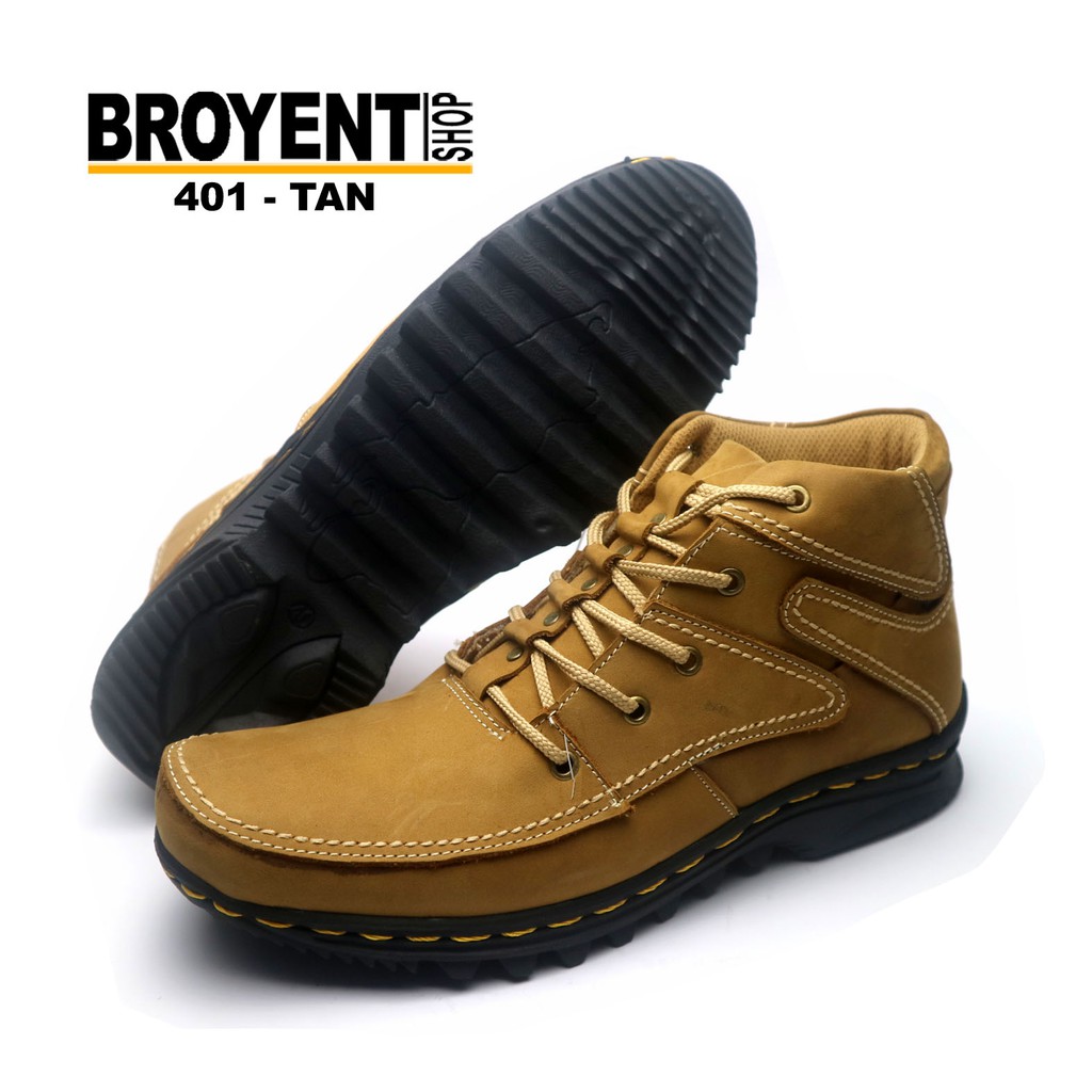 Sepatu Boots Pria Kulit Asli 401