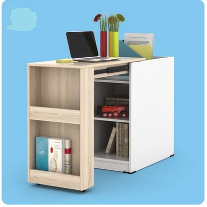 Meja belajar Egha dc minimalis kayu kerja kantor serbaguna rak susun multifungsi simple efisien