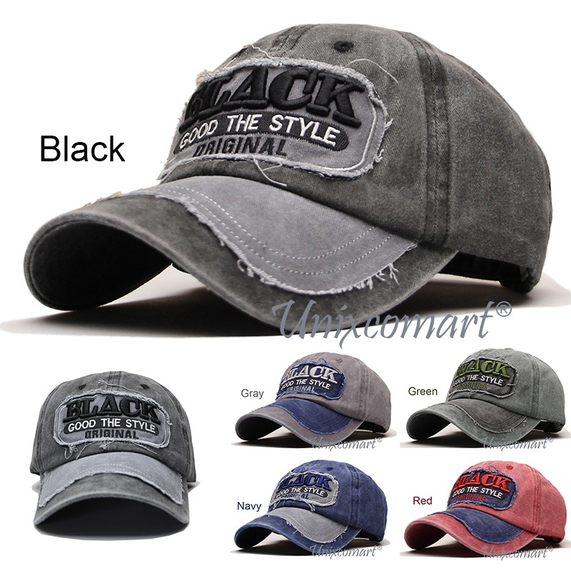 Black GTS Topi Baseball Hat Cap Casual Sport Pria Wanita Distro