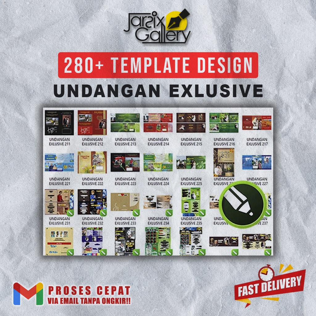 [CDR] 280+ Template Desain Undangan Pernikahan Eksklusif & Mewah - CorelDraw