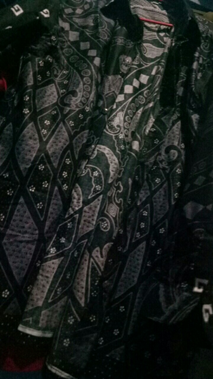 Kemeja Batik Pria Lengan Panjang New Motif G Abu