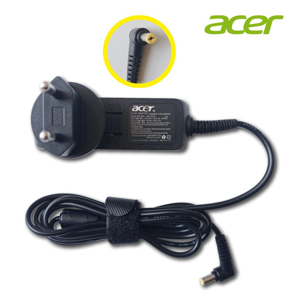 ADAPTOR CHARGER ACER NOTEBOOK "WALL TYPE" 19V 2.15A
