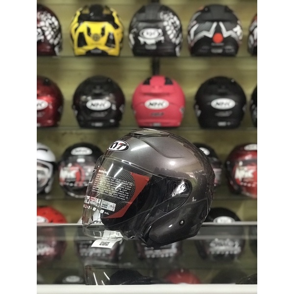 HELM KYT KYOTO ORIGINAL WARNA GUNMET/ABU TUA