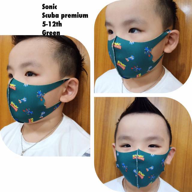 T2-MASKER MULUT/MASKER SCUBA MOTIF ANAK/MOTIF SONIC_NEWIRON_ELSA