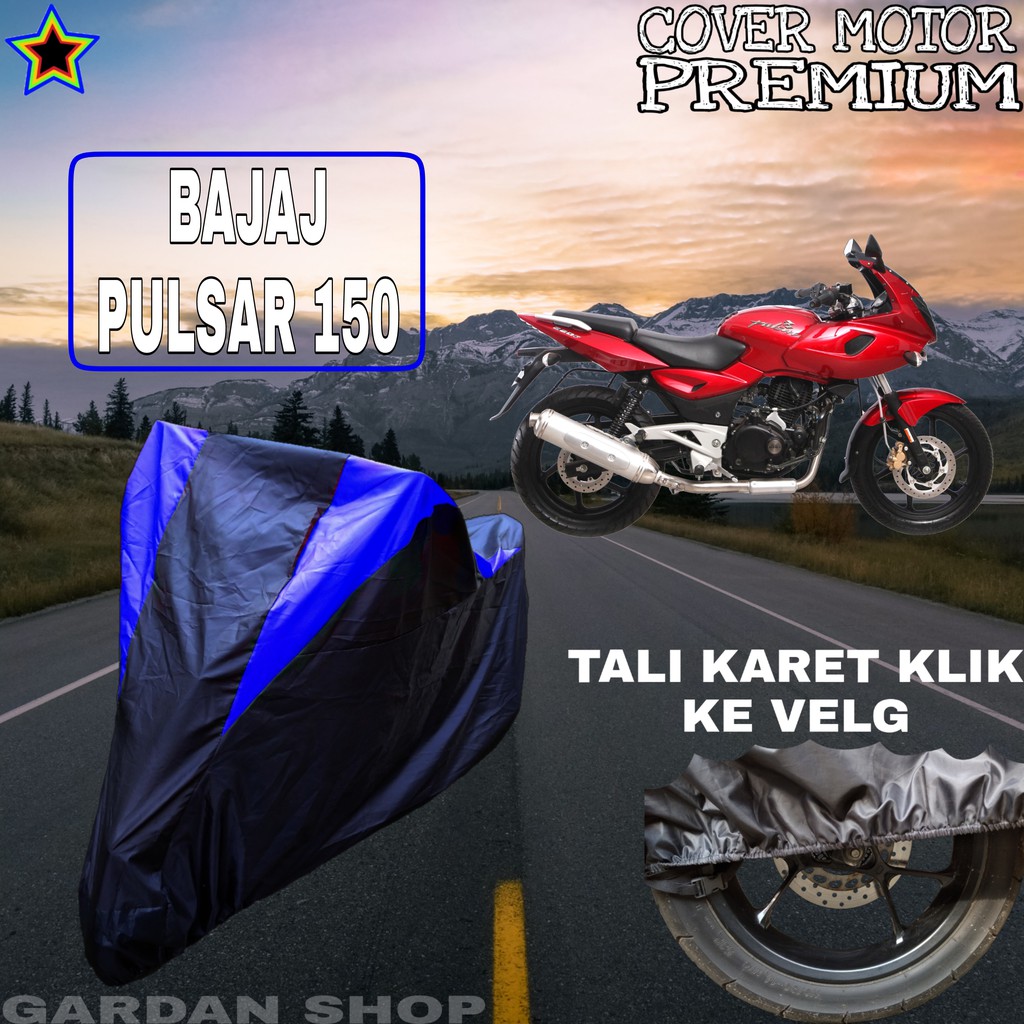 Sarung Motor BAJAJ PULSAR 150 Hitam BIRU Body Cover Bajaj PREMIUM