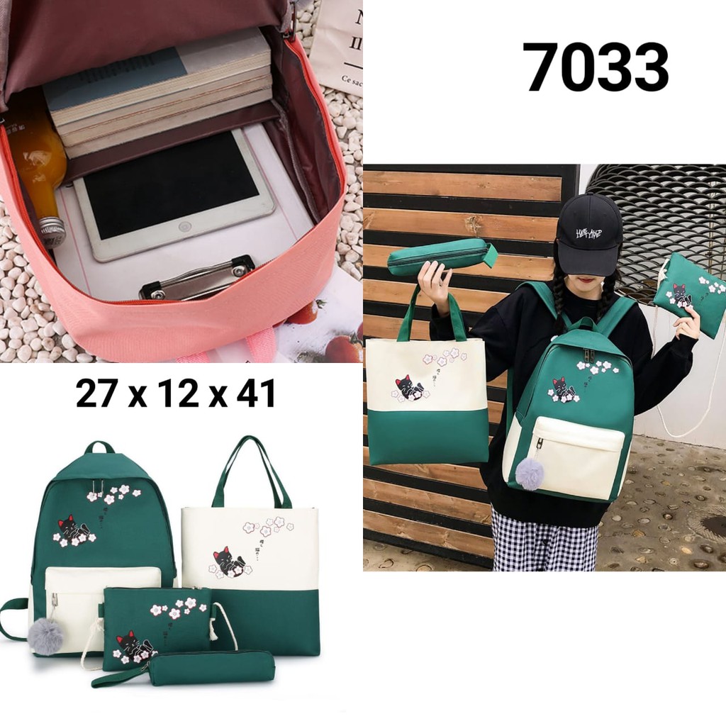 TAS RANSEL 1SET MIX BAG 4IN1 ~ 7033 ~