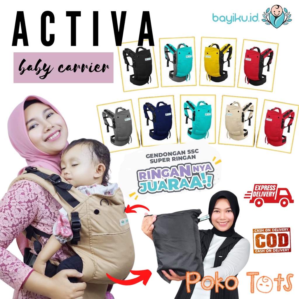 Bayiku ACTIVA SSC MARK II Gendongan Bayi Soft Structure Baby Carrier BAYIKU.ID