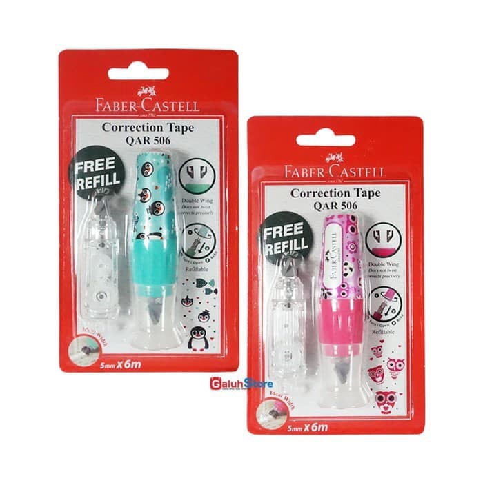 

Eksklusif Tip Ex Kertas / Correction Tape Faber Castell QAR-506 Garansi