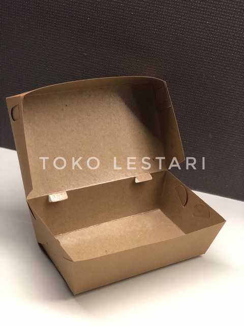 Box Kraft Dus Coklat Kotak Lunchbox uk M