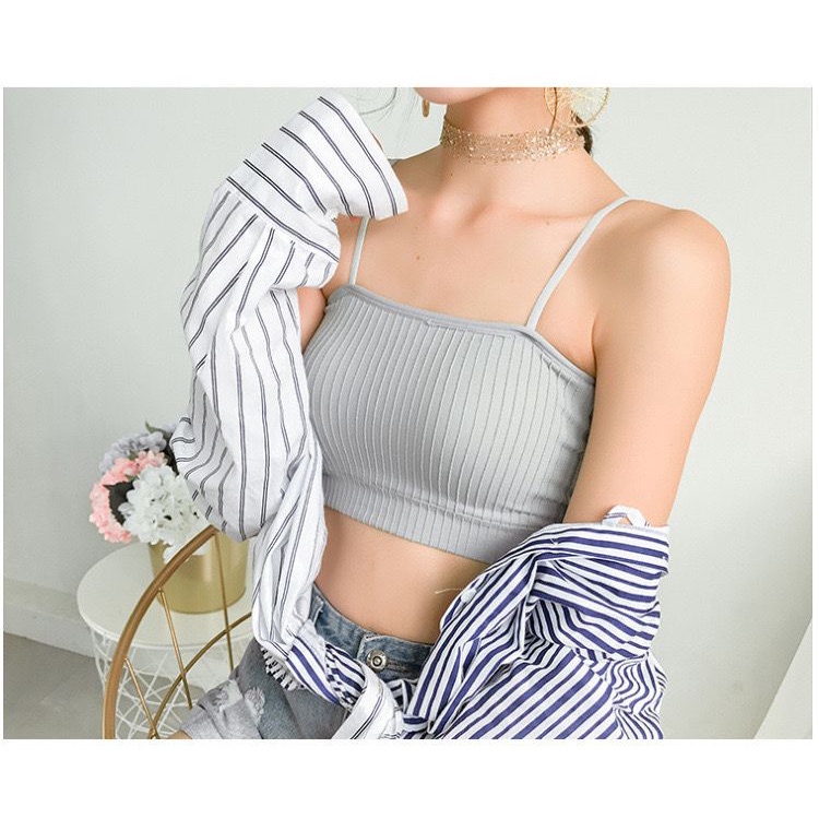 [ LINGERIE MASTER ] - (B-16) BH Ice Silk Bralette Tube Bra / Crop Top Bra Ice Silk Seamless Lingerie Halus / Bra Kemben CD&BRA BH Import-3