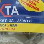 Stop Kontak Gepeng 4Lb + Kabel Tembaga 3M + Lampu (SNI - ISO9001)