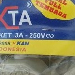 Stop Kontak Gepeng 4Lb + Kabel Tembaga 3M + Lampu (SNI - ISO9001)