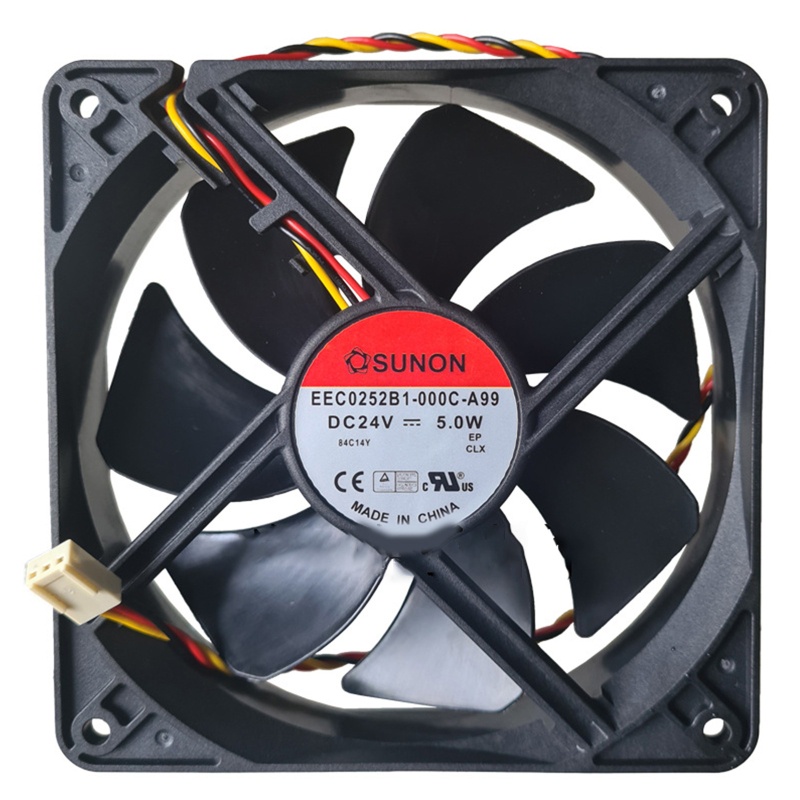 Bt DC24V 0.207A Kipas Pendingin 120x120x25mm 2bearing PWM 3100CFM Untuk CPU Server