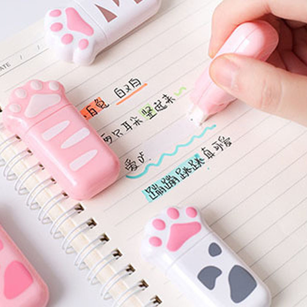 Lanfy Correction Tape / Tip Ex Kertas Bentuk Telapak Kaki Kucing Lucu Untuk Sekolah / Kantor