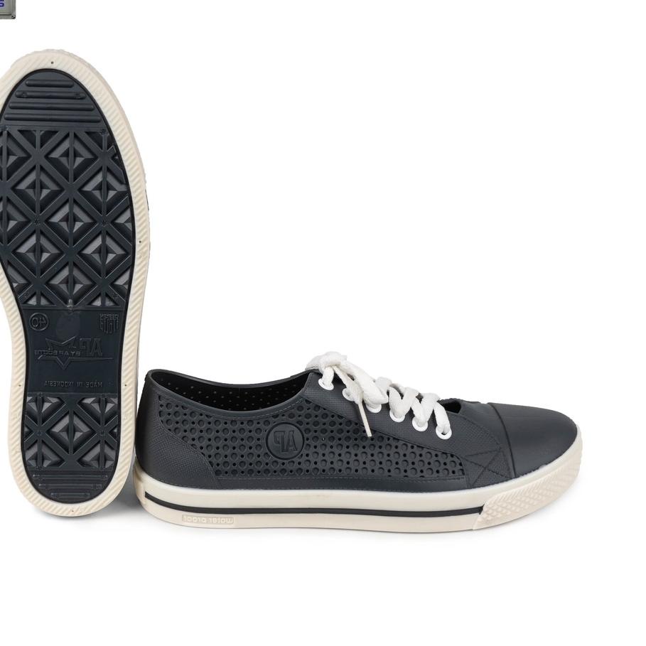 AP Boots AP STAR Putih Navy - Sepatu Kets PVC