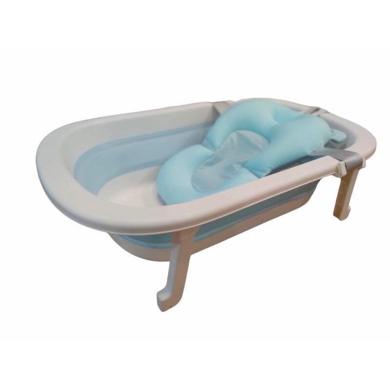 READY GOJEK GRAB WILO FOLDABLE BATH TUB WITH SUPPORT PILLOW / BAK MANDI LIPAT BAYI DENGAN BANTAL PENYANGGA