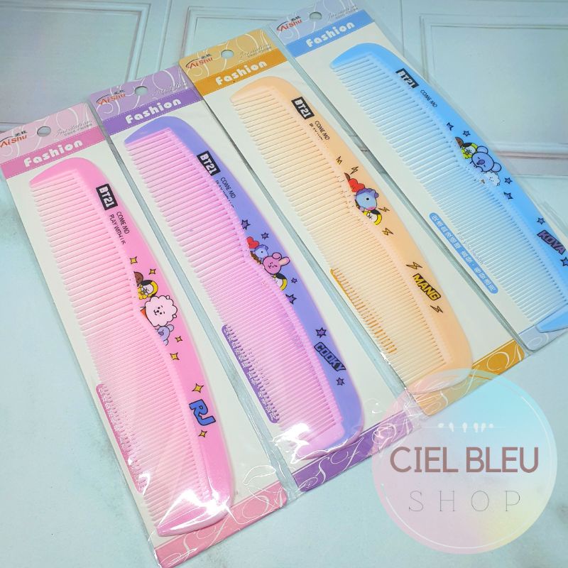 Aneka Sisir BTS Karakter BT21 Aneka Warna JUMBO  untuk Anak Dewasa