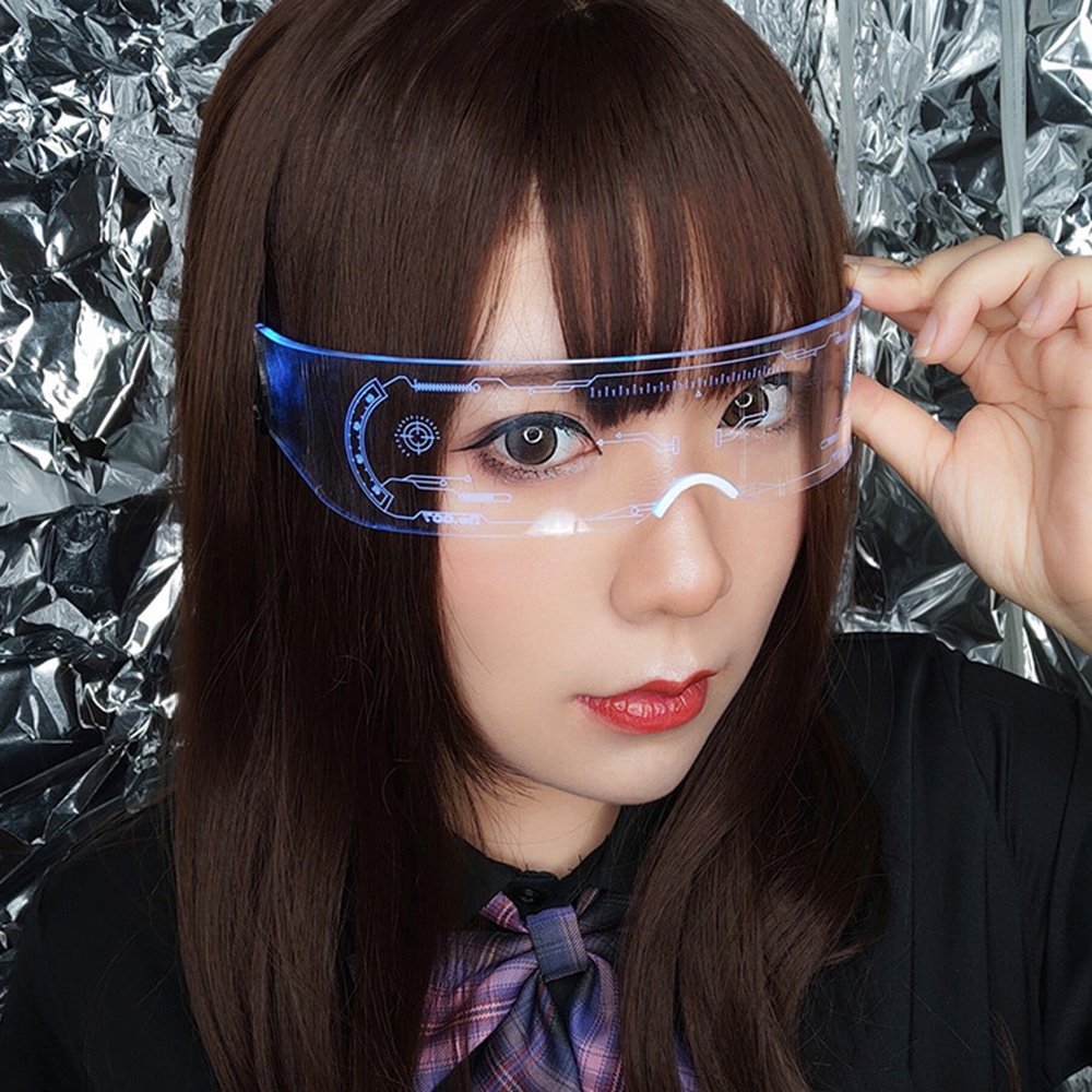 【COD Tangding】Kacamata Akrilik Dengan Lampu LED Untuk Pesta Natal