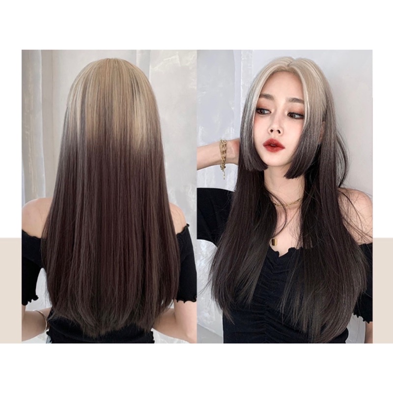 C0324 full wig korean bonding tanpa poni HIME CUT 60 cm