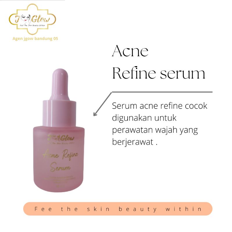 [ESTI KOSMETIK] JGLOW ACNE REFINE SERUM WAJAH BERJERAWAT ORIGINAL JGLOW SKIN REFINING SERUM WAJAH