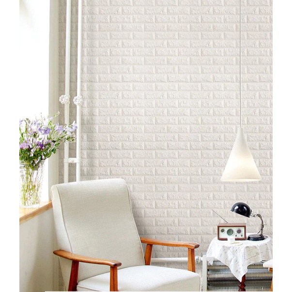 WALLPAPER DINDING PEREKAT WALLPAPER 3D STIKER BATA FOAM 70x38 CM