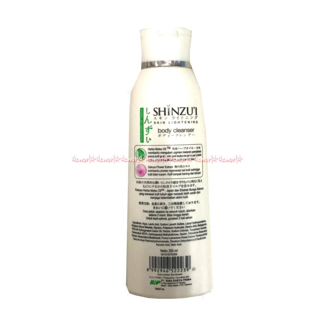 Shinzu'i Body Cleanser Sakura Herbal Matsu Oil Shinzui Sabun Cair 250ml