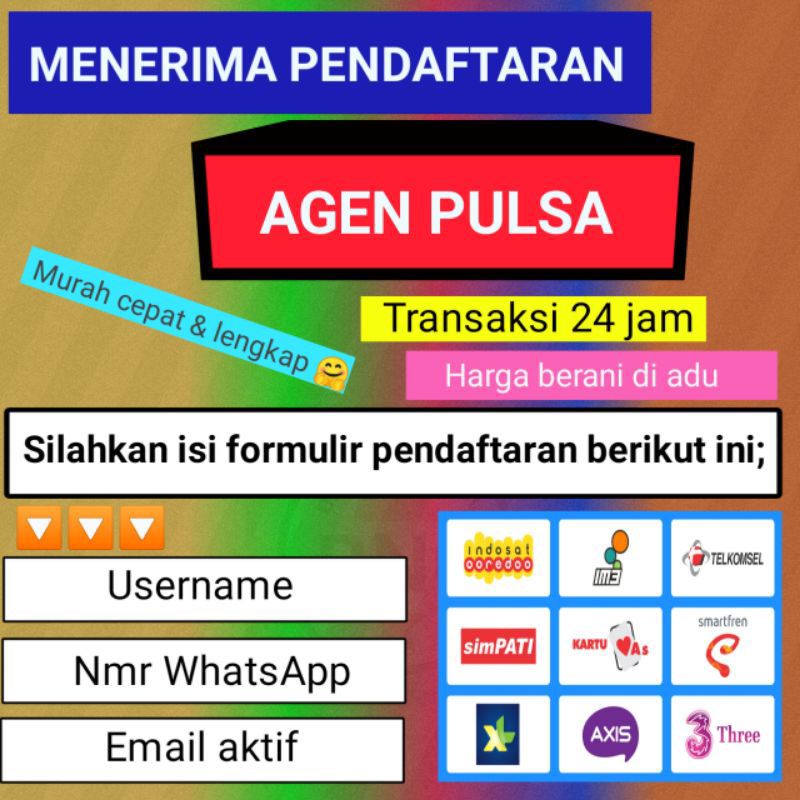 Pendaftaran Agen Pulsa