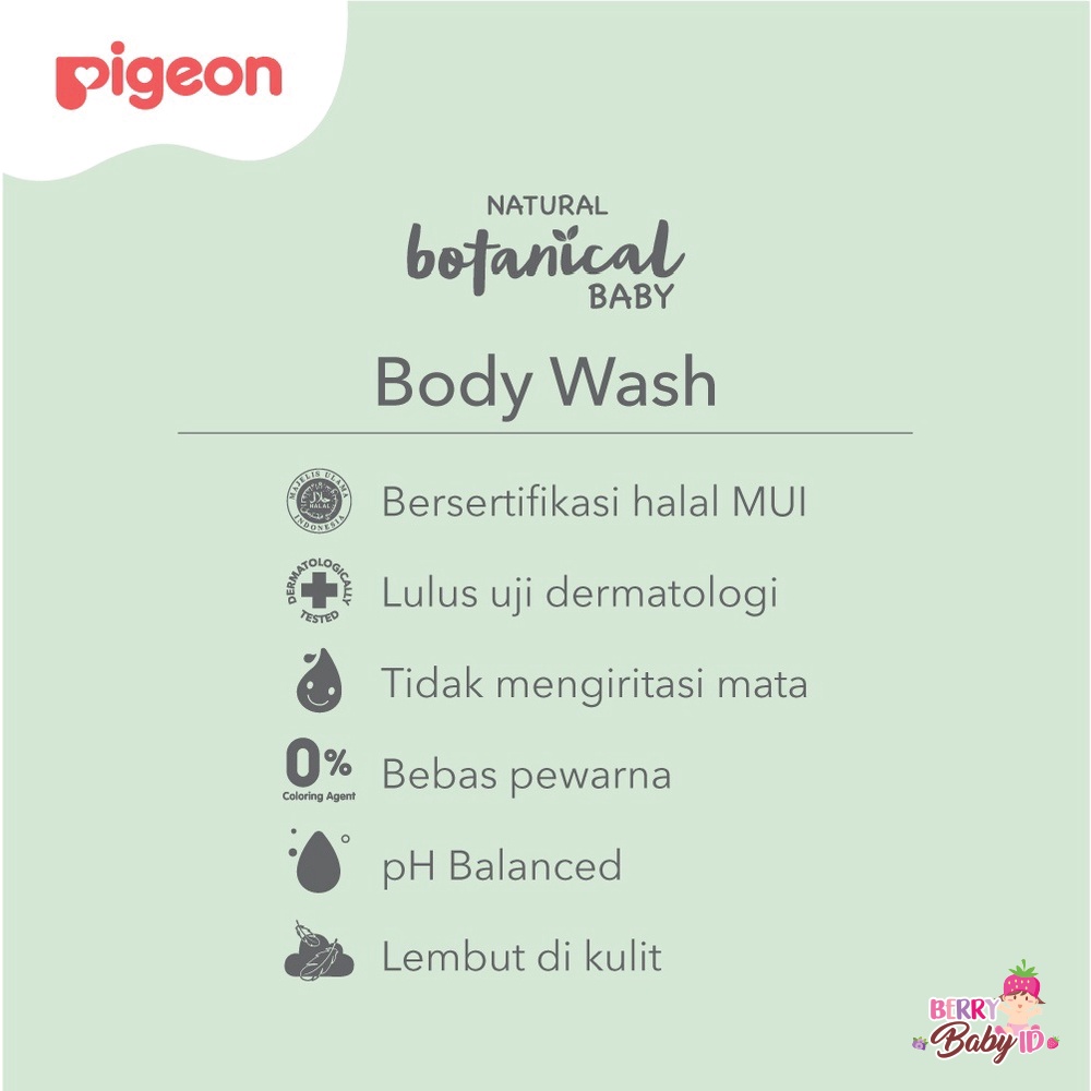 Pigeon Natural Botanical Baby Body Wash Sabun Mandi Bayi Berry Mart