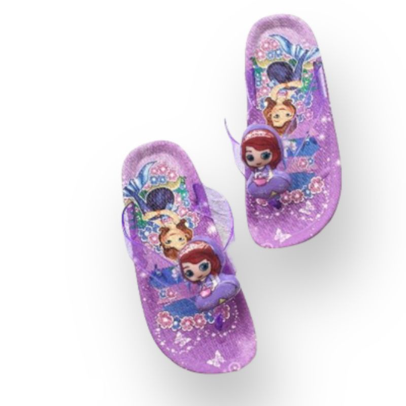 Sandal Jelly Anak Perempuan Motif Sofia,Sandal Jepit Anak,Sandal Princes,Sandal Anak Import