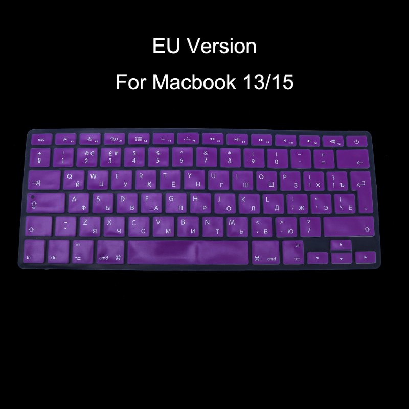 Cover Keyboard Bahan Silikon Versi Eu Rusia Untuk Apple Macbook Air Pro 13 15