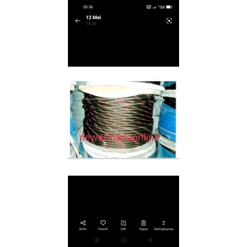 kawat seling  baja 20 mm x 6 x 37 iwrc