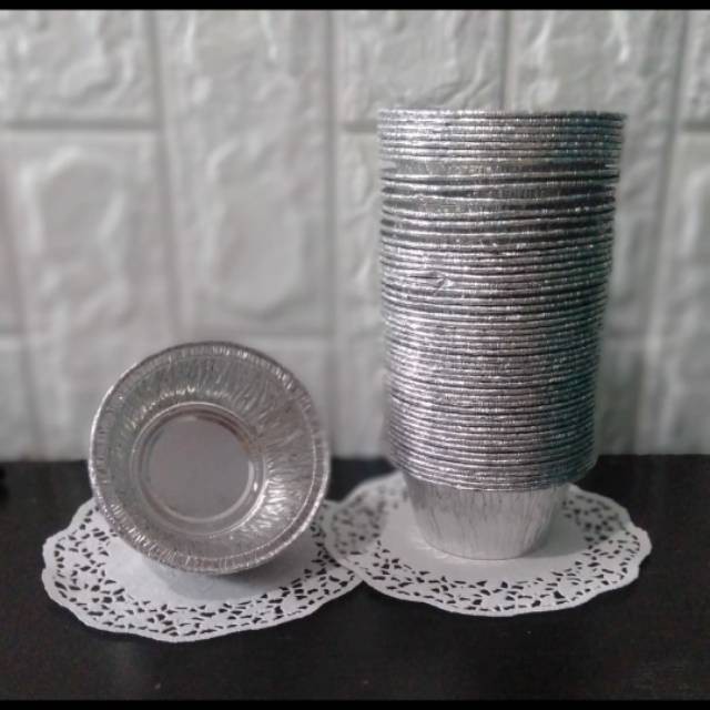 ISI 100 PCS - ALUMINIUM MODEL CUP RX-2150 - WADAH ALUMINIUM FOIL BULAT RX 2150