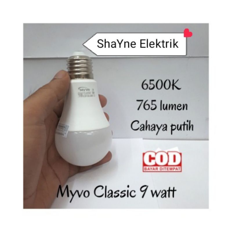 Lampu LED Bohlam MYVO CLASSIC 9 Watt Termurah