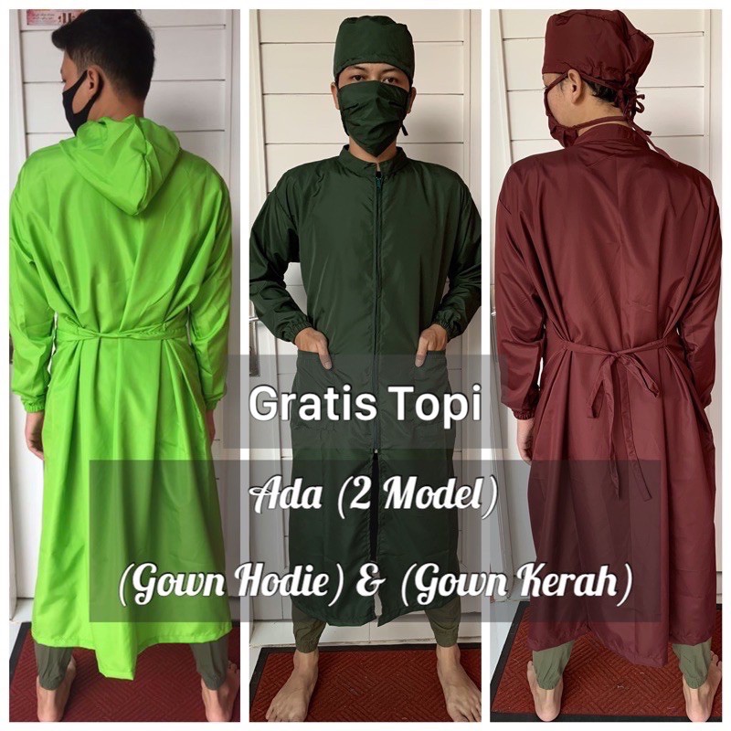 Bordir Nama Gown Apd Gown Medis Surgical Gown Jubah Medis Jas Laboratorium Apron Medis Apron Baju OK