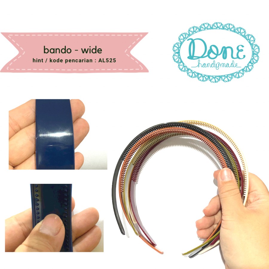 Done handymade accesories pvc headband aksesoris bando medium L AL525