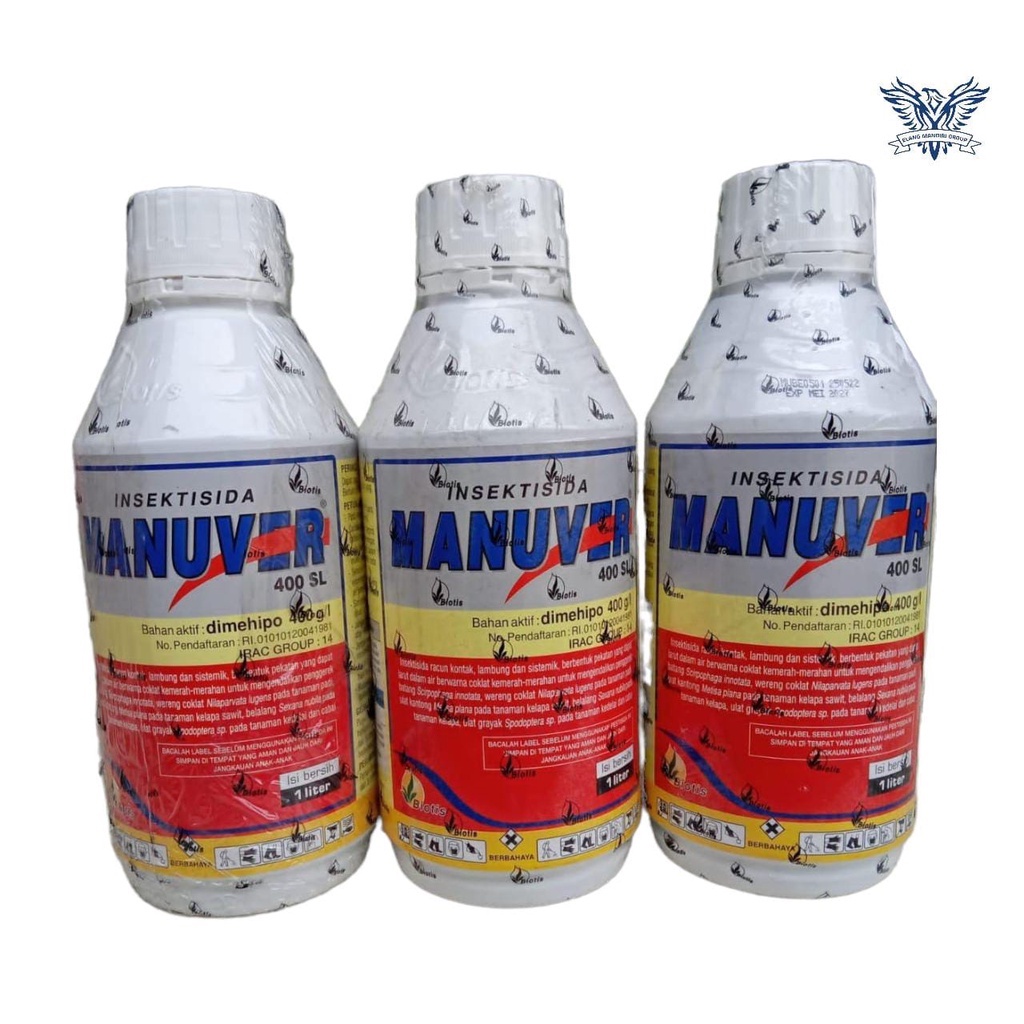 MANUVER 1 LITER Dimehipo 400 gr/L Pembasmi hama wereng ulat dll  pada tanaman padi dan tanaman buah Raftomil