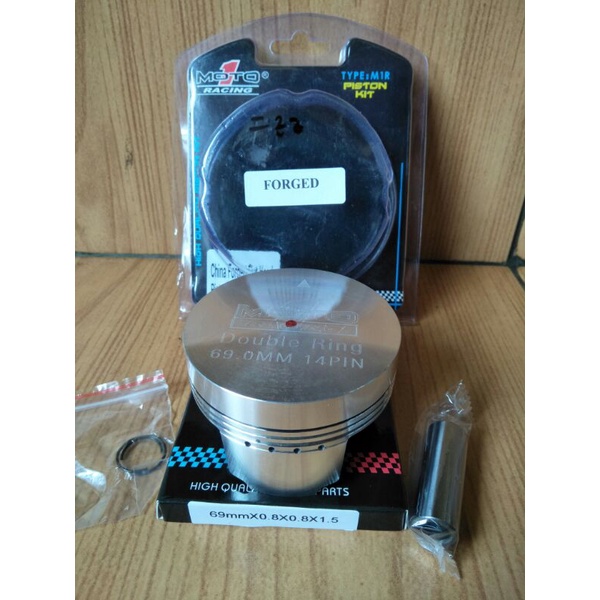 seher/piston kit moto 1 forged uk 69 pin 14 double ring
