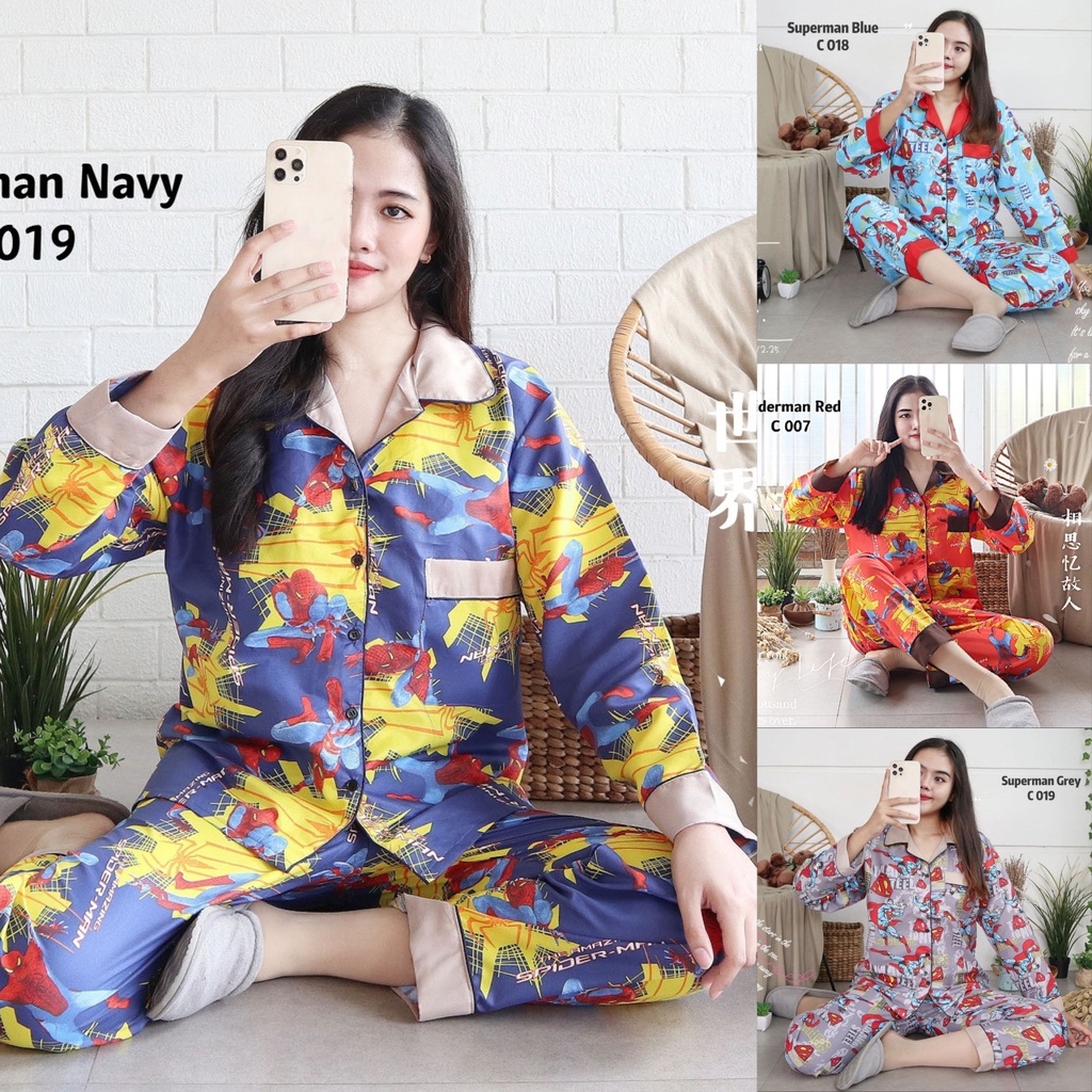 IZANY Piyama Dewasa PP Lengan Panjang Celana Panjang Allsize