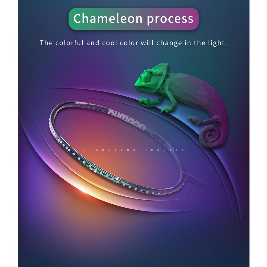 RAKET BADMINTON KUMPOO RIDE THE WIND 6U CHAMELEON GREEN ORIGINAL