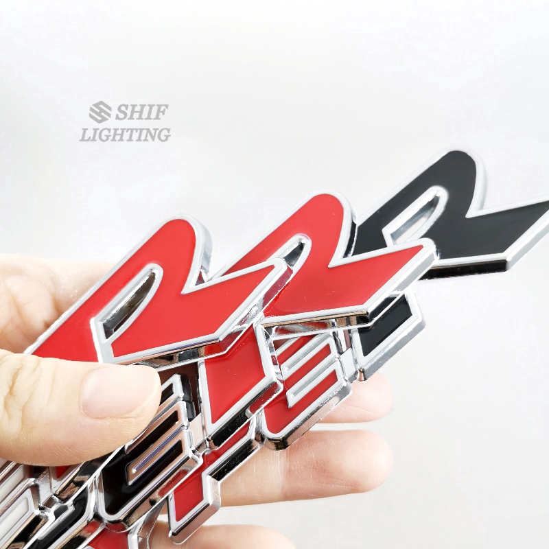 1Pc Stiker Emblem Logo Tipe R 3D Bahan Metal Untuk Fender Belakang Mobil Honda