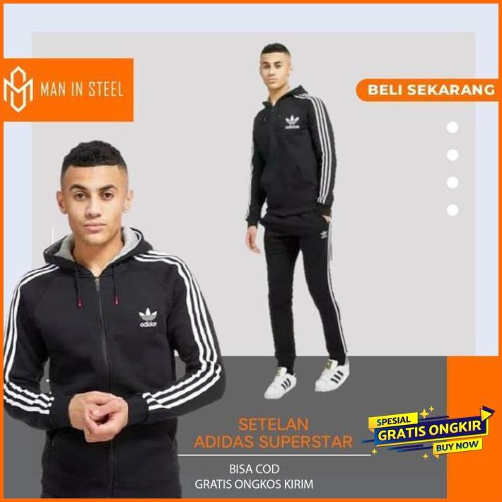 setelan baju celana jaket training olahraga jogging running lari pria