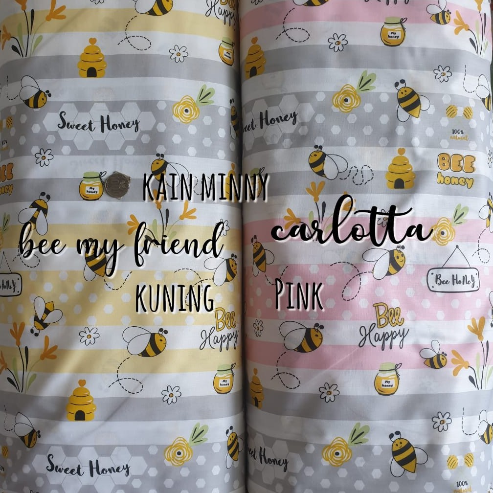 Bee My Friends - Kain Sprei Katun Lokal Meteran Carlotta