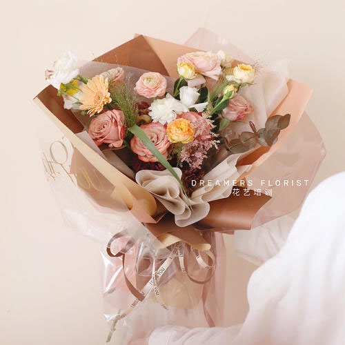 Kertas Buket Bunga Cellophane Bucket Wrapping Paper Florist Bicolor Vintage Grosir